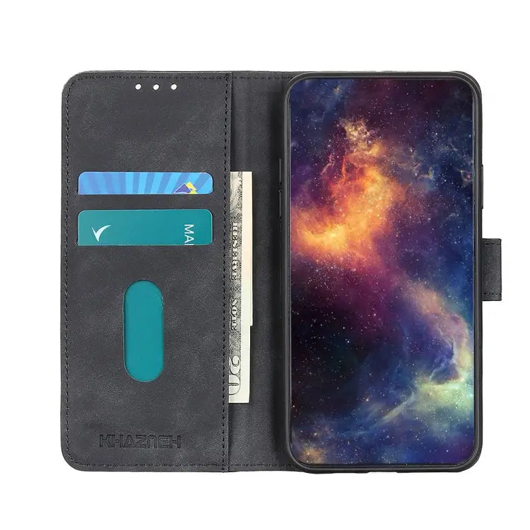 KHAZNEH Retro Texture PU + TPU Horizontal Flip Leather Case with Holder & Card Slots & Wallet For iPhone 13 mini