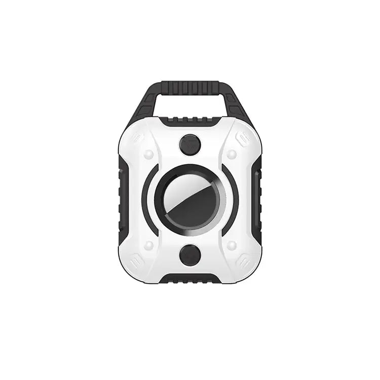 King Kong Series TPU + PC Protective Cover Case For AirTag - Black + White - Apple Accessories