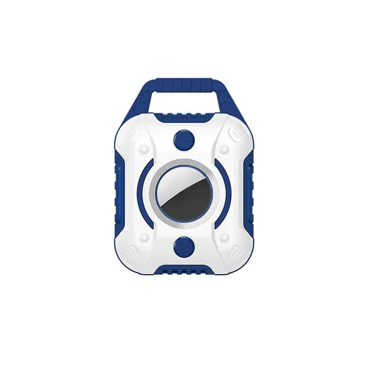 King Kong Series TPU + PC Protective Cover Case For AirTag - Dark Blue + White - Apple Accessories