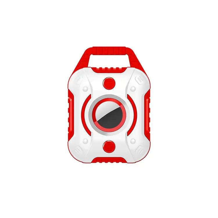 King Kong Series TPU + PC Protective Cover Case For AirTag - Red + White - Apple Accessories