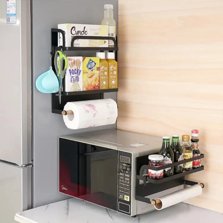 Kitchen Double Layers Magnetic Refrigerator Rack Storage Holder Double Layers - Double Layers