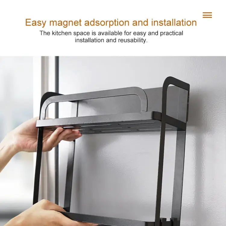 Kitchen Double Layers Magnetic Refrigerator Rack Storage Holder Double Layers - Double Layers