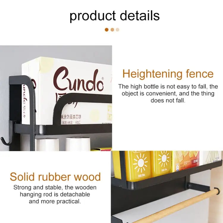 Kitchen Double Layers Magnetic Refrigerator Rack Storage Holder Double Layers - Double Layers