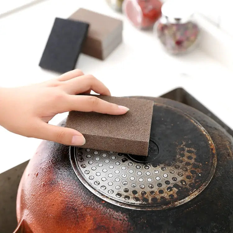Kitchen Emery Clean Rub Pot Rust Focal Stains Sponge Removing Tool 10x7x2.5cm - 10x7x2.5cm