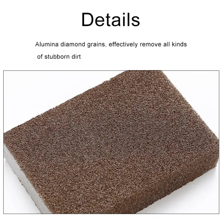 Kitchen Emery Clean Rub Pot Rust Focal Stains Sponge Removing Tool 10x7x2.5cm - 10x7x2.5cm