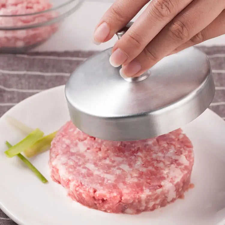 Kitchen Food Molds Stainless Steel Hamburger Meat Press Molds Tools 1PC 10356 Stainless Steel - 1PC 10356 Stainless