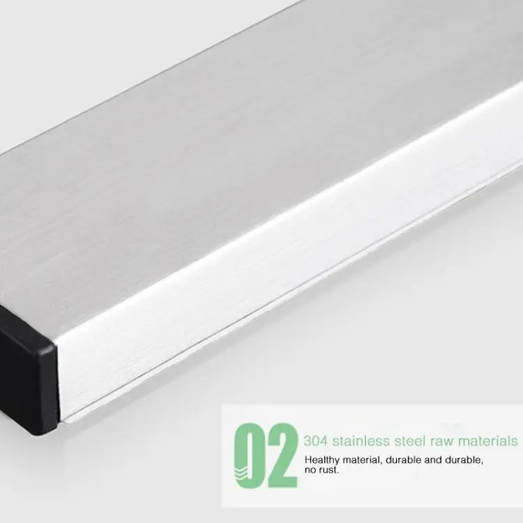 Kitchen Free Punching Wall-mounted 304 Stainless Steel Magnetic Knife Holder Size:51x4x1.5cm Size:51x4x1.5cm