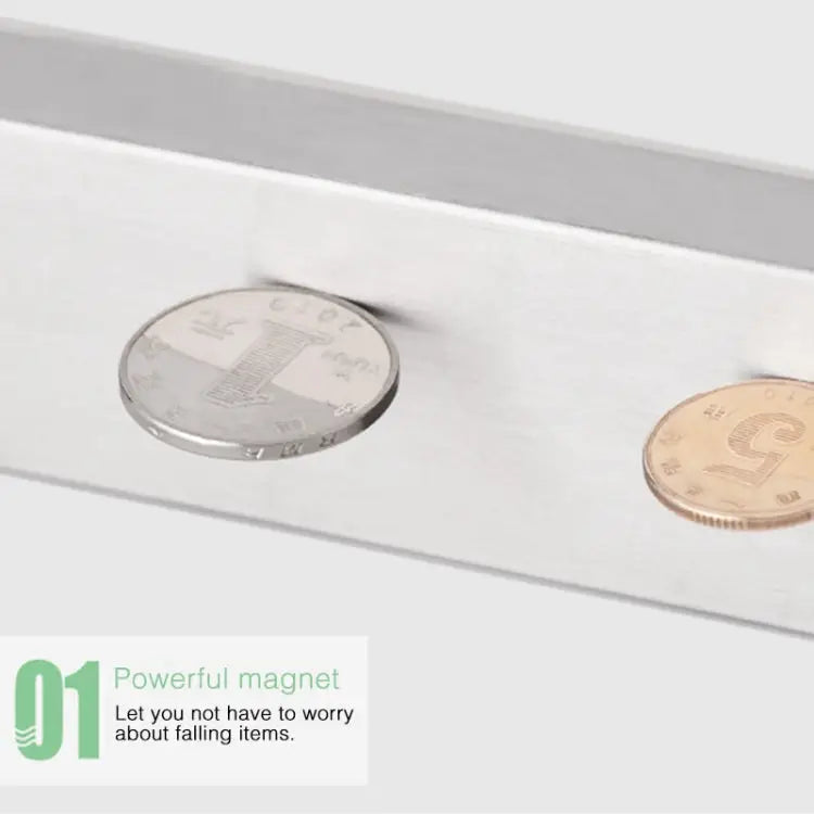 Kitchen Free Punching Wall-mounted 304 Stainless Steel Magnetic Knife Holder Size:51x4x1.5cm Size:51x4x1.5cm