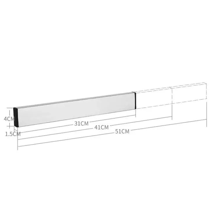 Kitchen Free Punching Wall-mounted 304 Stainless Steel Magnetic Knife Holder Size:51x4x1.5cm Size:51x4x1.5cm