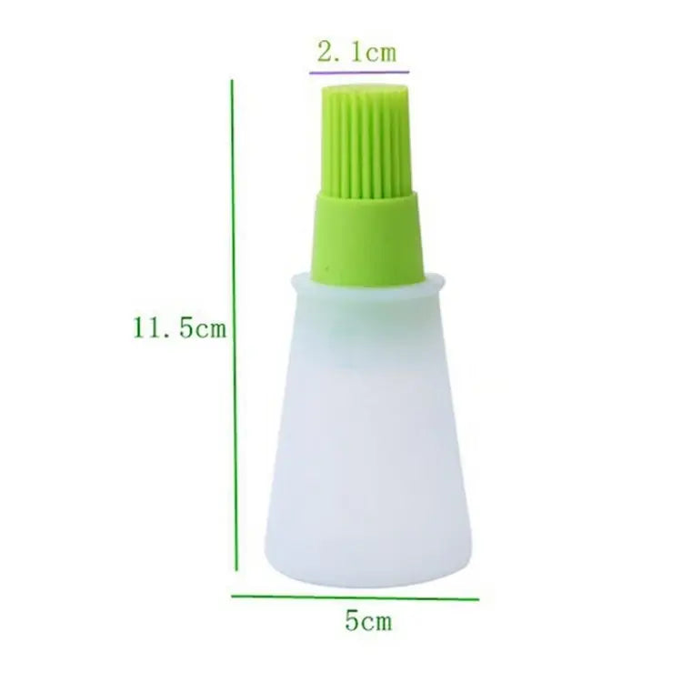 Kitchen Silicone Oil Brush Grill Brush Oil Bottle,Random Color Delivery 11.5x5cm - 11.5x5cm