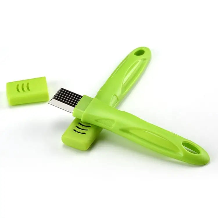 Kitchen Tool Manual Stainless Steel Filate Circle Shape Green Onion Slicer 16x1.8cm Green - 16x1.8cm Green