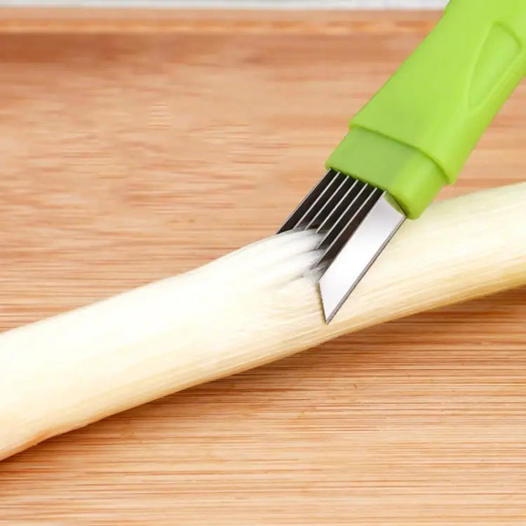 Kitchen Tool Manual Stainless Steel Filate Circle Shape Green Onion Slicer 16x1.8cm Green - 16x1.8cm Green