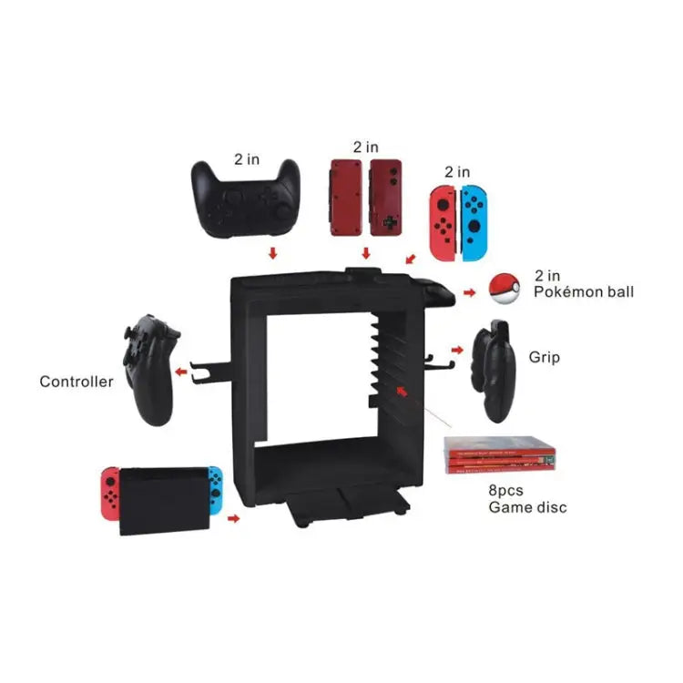 KJH Multi-function Bracket Handle Charging Base Receiving Frame for Nintendo Switch KJH-SWITCH-27 - KJH-SWITCH-27