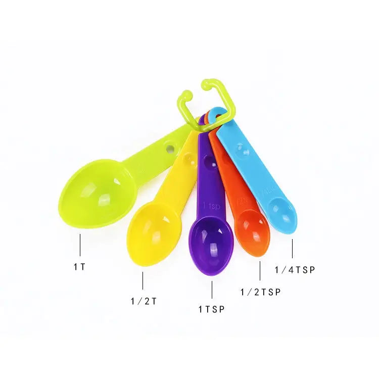 kn7600 9 in 1 Colorful Pointed Plastic Measuring Spoon Measuring Cup Baking Tool Set 9 Pieces Set - 9 Pieces Set