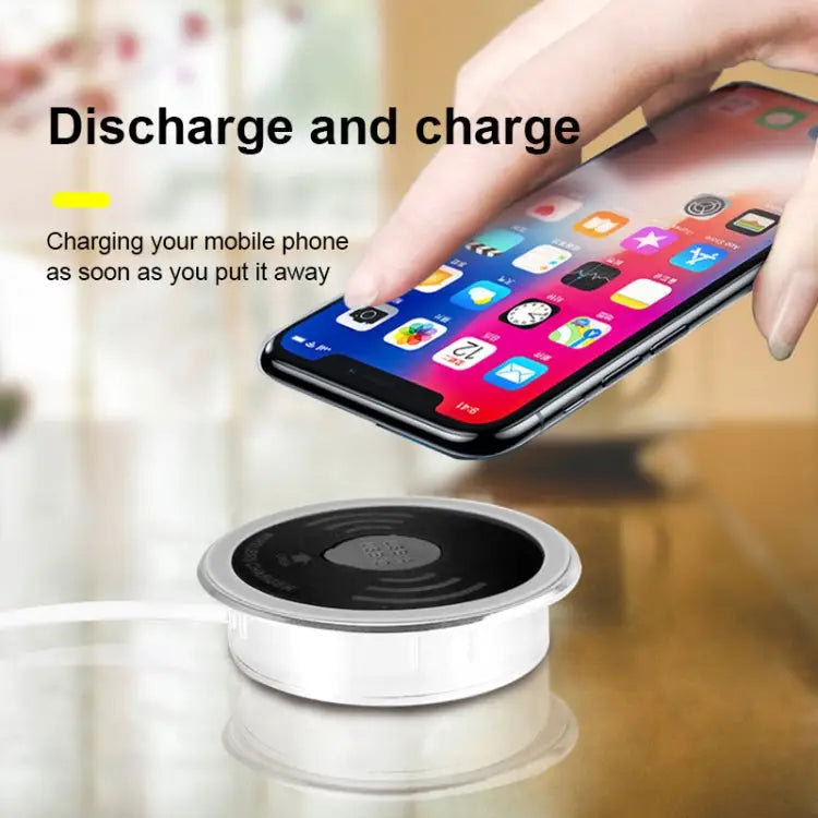 KP-ZMC Embedded Desktop Wireless Charger with PD + USB Interface Cable Length: 1.2m