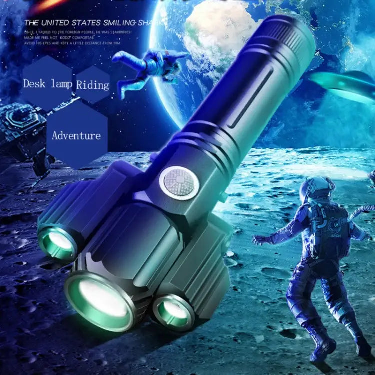 KS-738 USB Charging Waterproof T6 + XPE Zoomable LED Flashlight with 4-Modes & 18650 lithium battery KS-738 (&18650)