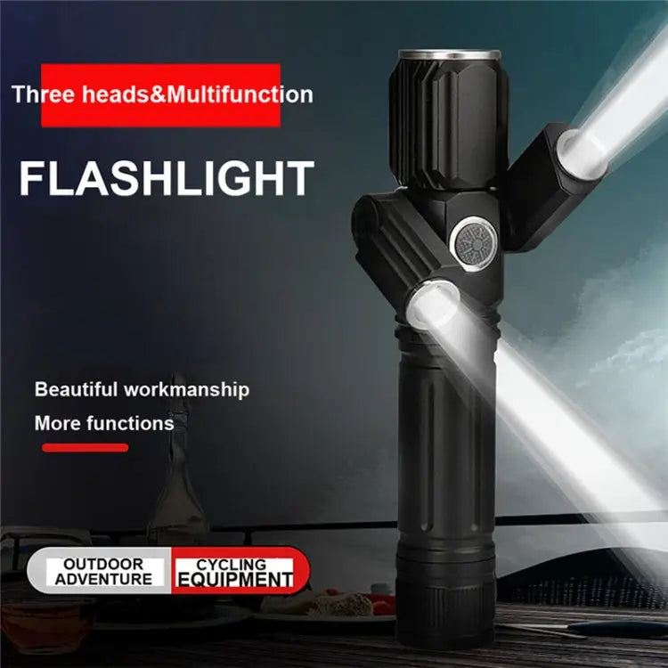 KS-738 USB Charging Waterproof T6 + XPE Zoomable LED Flashlight with 4-Modes & 18650 lithium battery KS-738 (&18650)