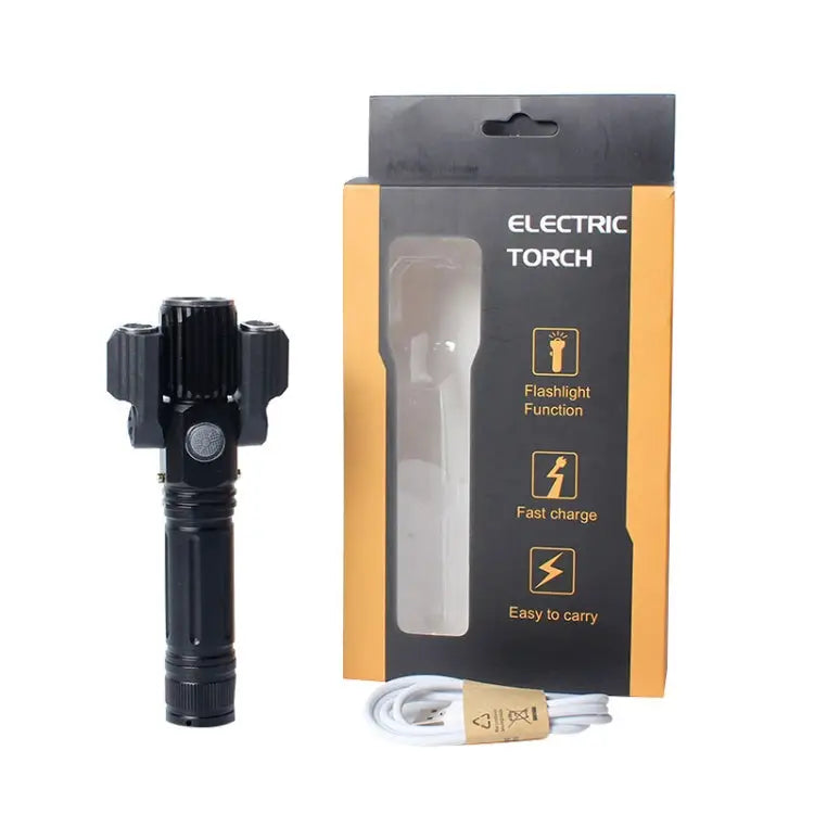 KS-739 USB Charging Waterproof T6 + XPE Fixed Focus LED Flashlight with 4-Modes KS-739 - KS-739