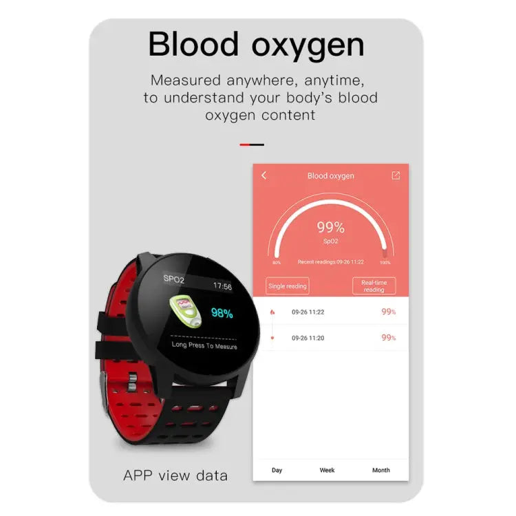KY108 1.3 inches 240x240 Resolution Smart Bracelet IP67 Waterproof Support Call Reminder /Heart Rate Monitoring /Sleep
