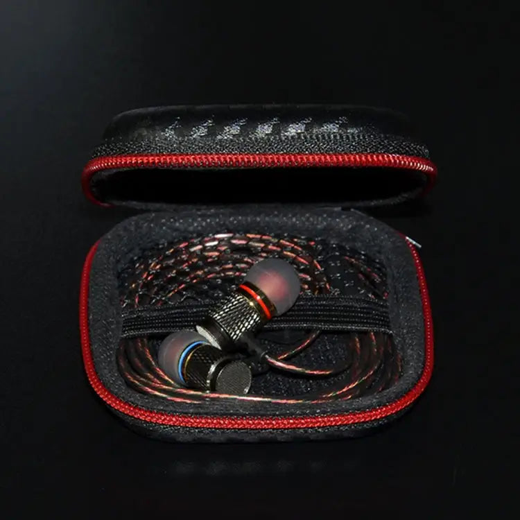 KZ Data Wire Charger Earphone Portable Carbon Fibre Texture Receiving Case Square - Square