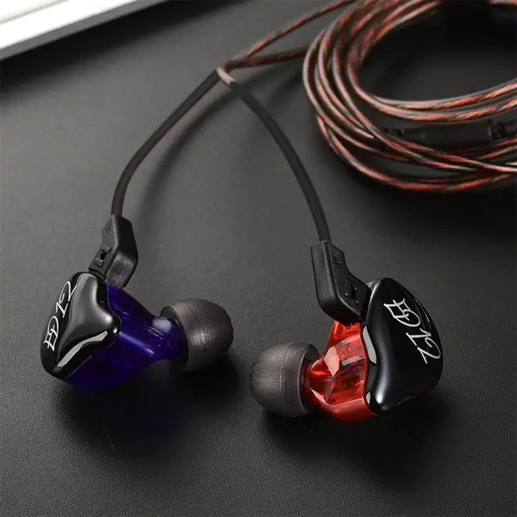 KZ ED12 3.5mm Jack Hanging Ear Sports Design In-Ear Style Wire Control Earphone Cable Length: 1.2m ED12 - ED12