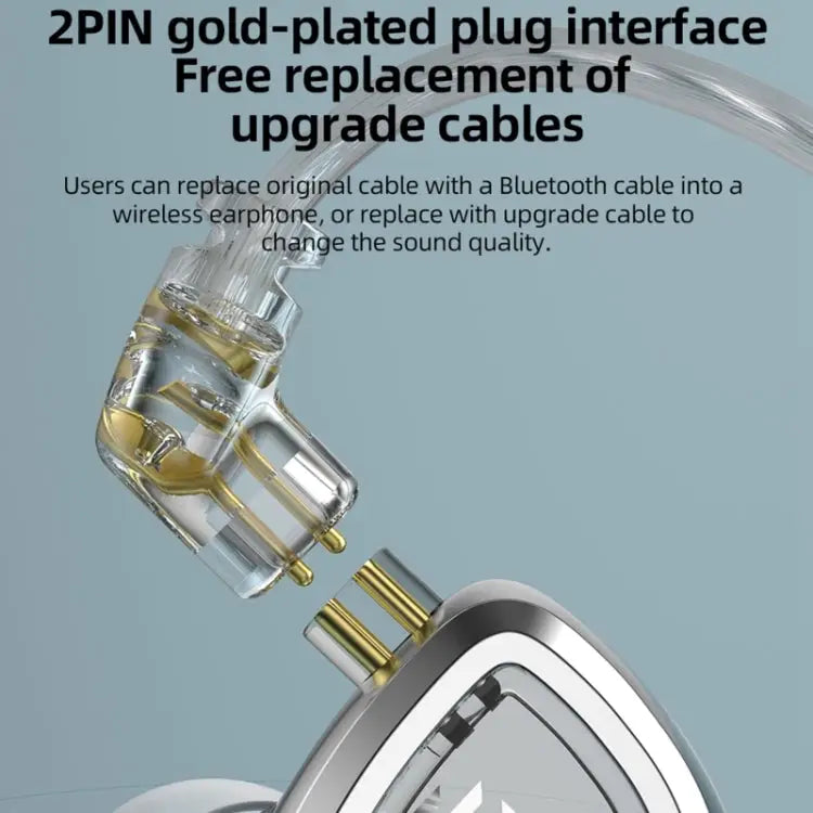 KZ-EDA Balanced Dual Magnetic Dynamic In-Ear Earphone With Microphone Without Microphone - Apple Accessories