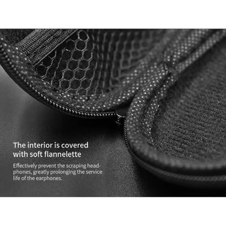 KZ Portable PU Leather Oval Data Cable Charger Earphone Storage Box Oval - Oval - Apple Accessories