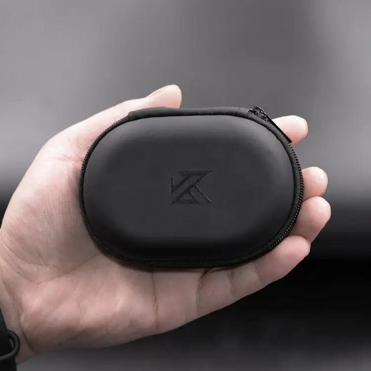 KZ Portable PU Leather Oval Data Cable Charger Earphone Storage Box Oval - Oval - Apple Accessories
