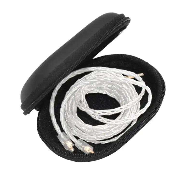 KZ Portable PU Leather Oval Data Cable Charger Earphone Storage Box Oval - Oval - Apple Accessories