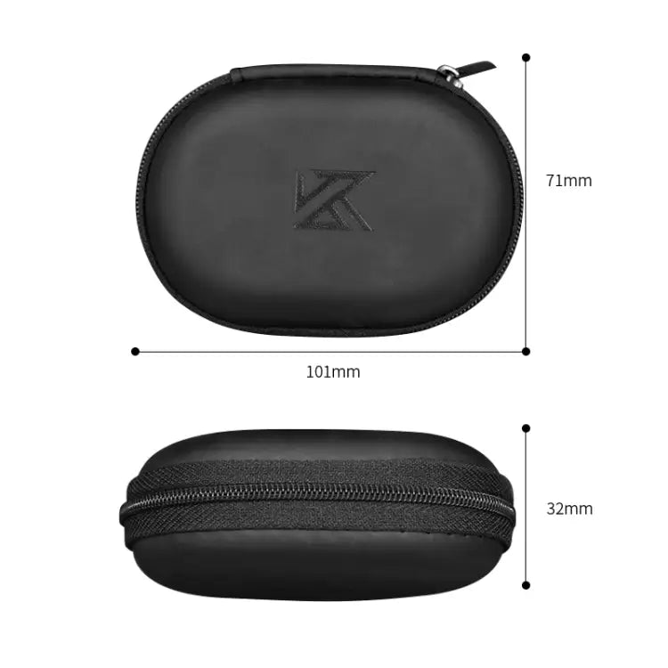 KZ Portable PU Leather Oval Data Cable Charger Earphone Storage Box Oval - Oval - Apple Accessories