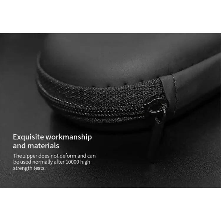 KZ Portable PU Leather Oval Data Cable Charger Earphone Storage Box Oval - Oval - Apple Accessories