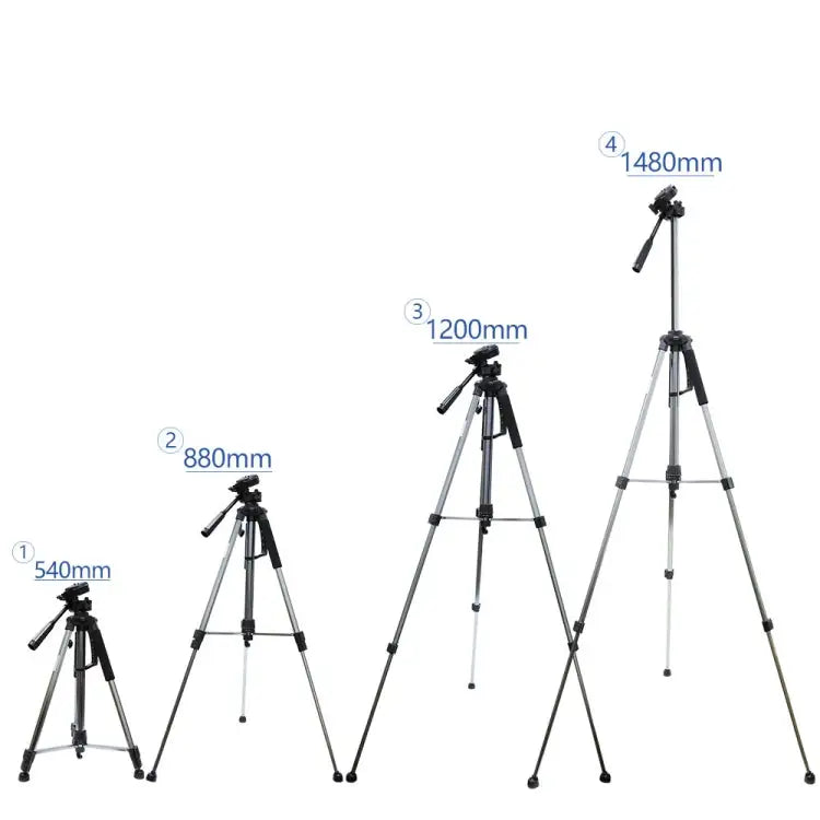 L-1200 Camera Tripod Live Broadcast Bracket For Mobile Phones Cameras Projectors 55-148CM Universal Adjustable Tripod