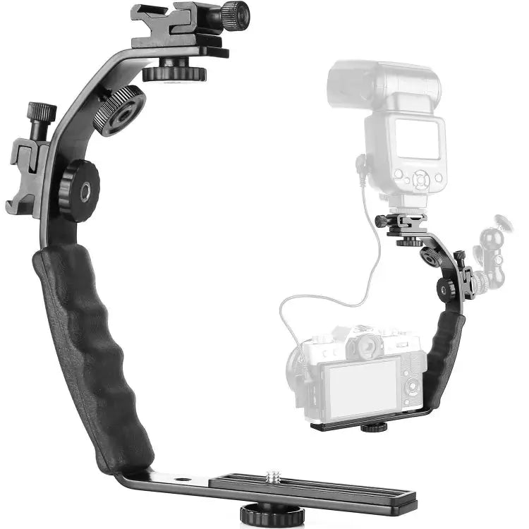 L-Shaped Aluminum Flash Bracket Camera Holder L-Shaped - L-Shaped