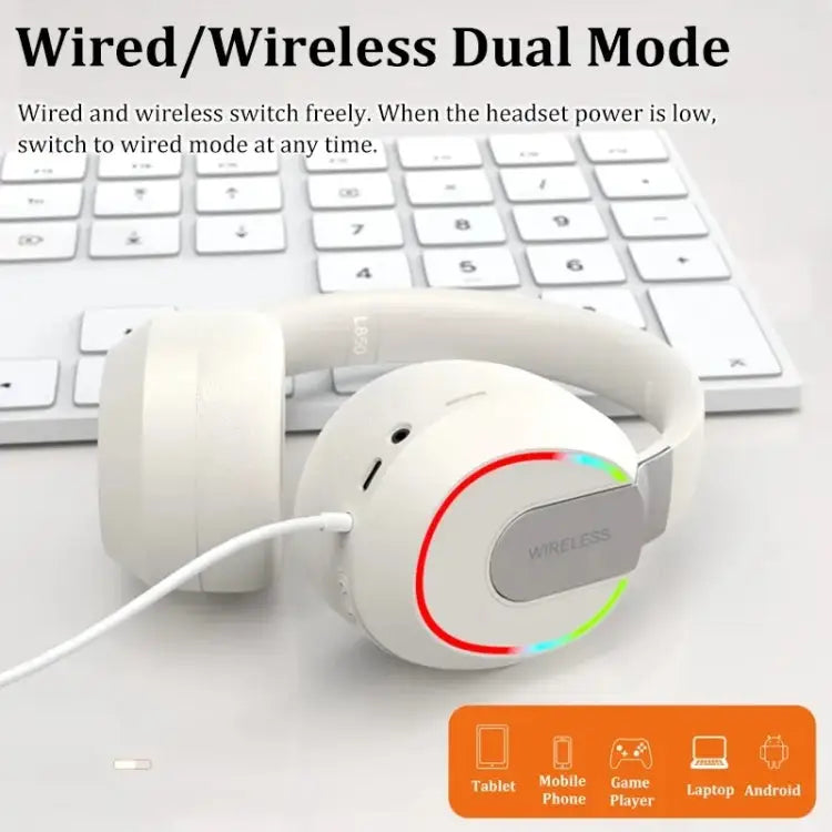 L850 Foldable ENC Noise Reduction Wireless Bluetooth Earphone with Microphone - Apple Accessories