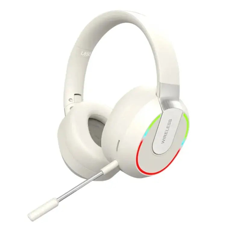 L850 Foldable ENC Noise Reduction Wireless Bluetooth Earphone with Microphone - White - Apple Accessories