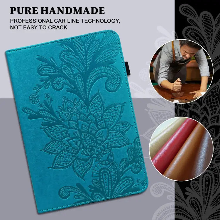 Lace Flower Embossing Pattern Horizontal Flip Leather Case with Holder & Card Slots & Wallet & Photo Frame & Sleep