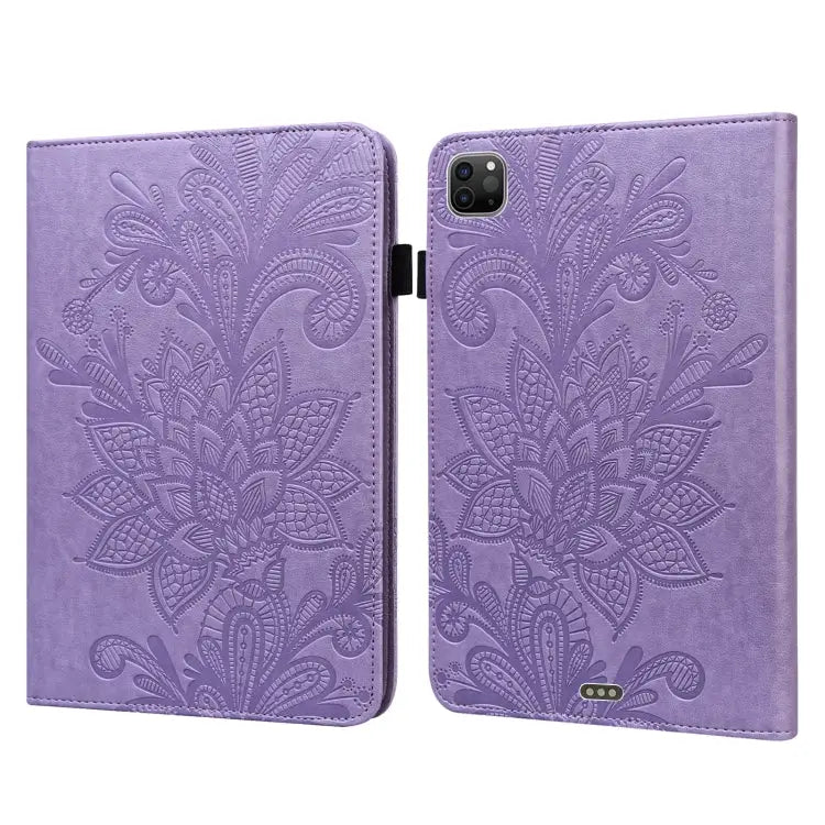 Lace Flower Embossing Pattern Leather Tablet Case For iPad Pro 11 2022 / 2021 / iPad Air 2020 For Huawei MatePad Pro