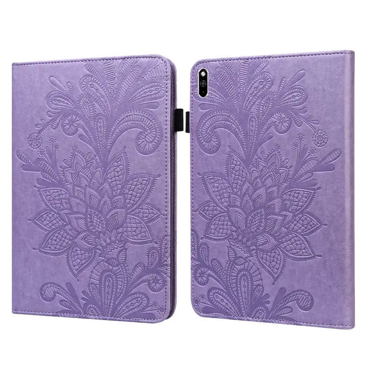 Lace Flower Embossing Pattern Leather Tablet Case For iPad Pro 11 2022 / 2021 / iPad Air 2020 For Huawei MatePad Pro