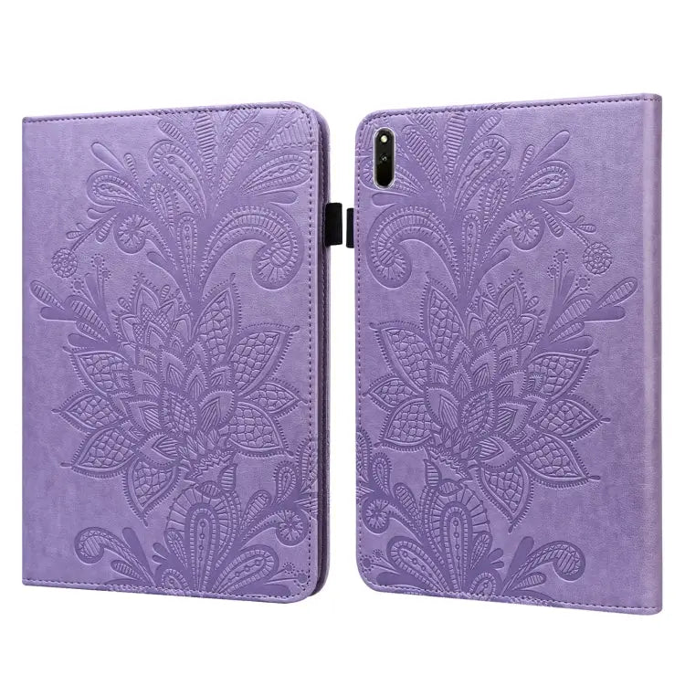 Lace Flower Embossing Pattern Leather Tablet Case For iPad Pro 11 2022 / 2021 / iPad Air 2020 For Huawei MatePad Pro