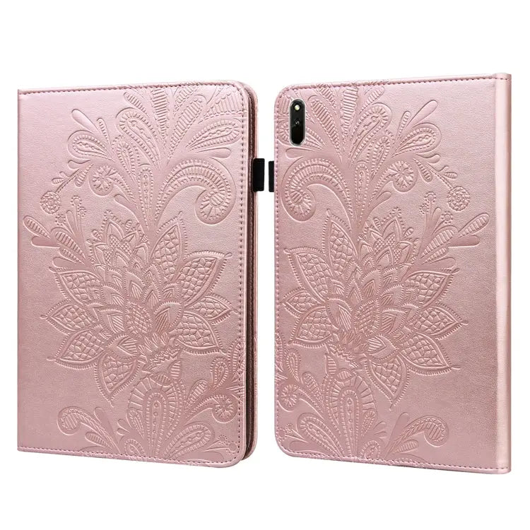 Lace Flower Embossing Pattern Leather Tablet Case For iPad Pro 11 2022 / 2021 / iPad Air 2020 For Huawei MatePad Pro