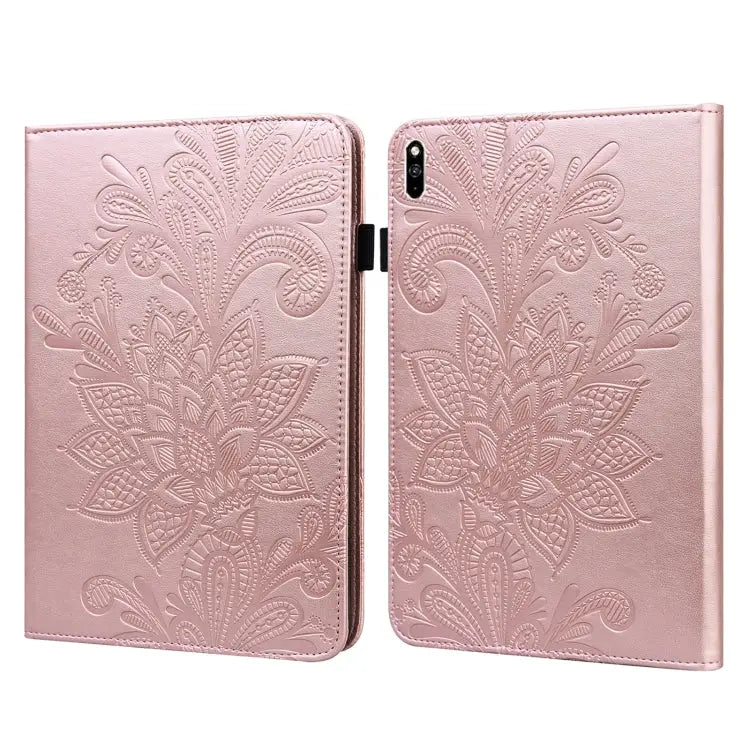 Lace Flower Embossing Pattern Leather Tablet Case For iPad Pro 11 2022 / 2021 / iPad Air 2020 For Huawei MatePad Pro