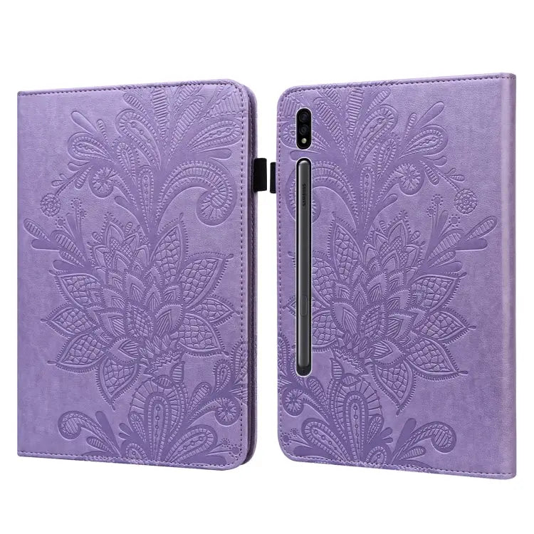 Lace Flower Embossing Pattern Leather Tablet Case For Lenovo Tab P11 Plus For Samsung Galaxy Tab A8 10.5 2021