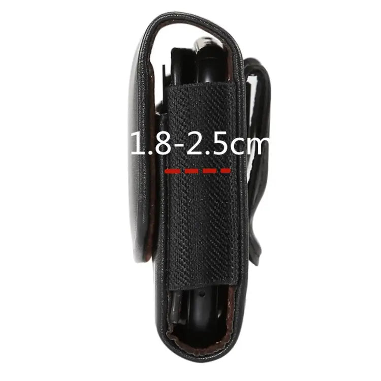 Lambskin Elastic Band Men 5.7-6.0 Inch Mobile Phone Universal Hanging Waist Leather Case with Card Slot For iPhone XS