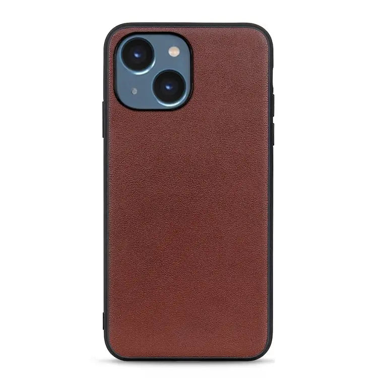 Lambskin Texture Genuine Leather Phone Case For iPhone 14 For iPhone 14 Plus For iPhone 14 Pro For iPhone 14 Pro Max