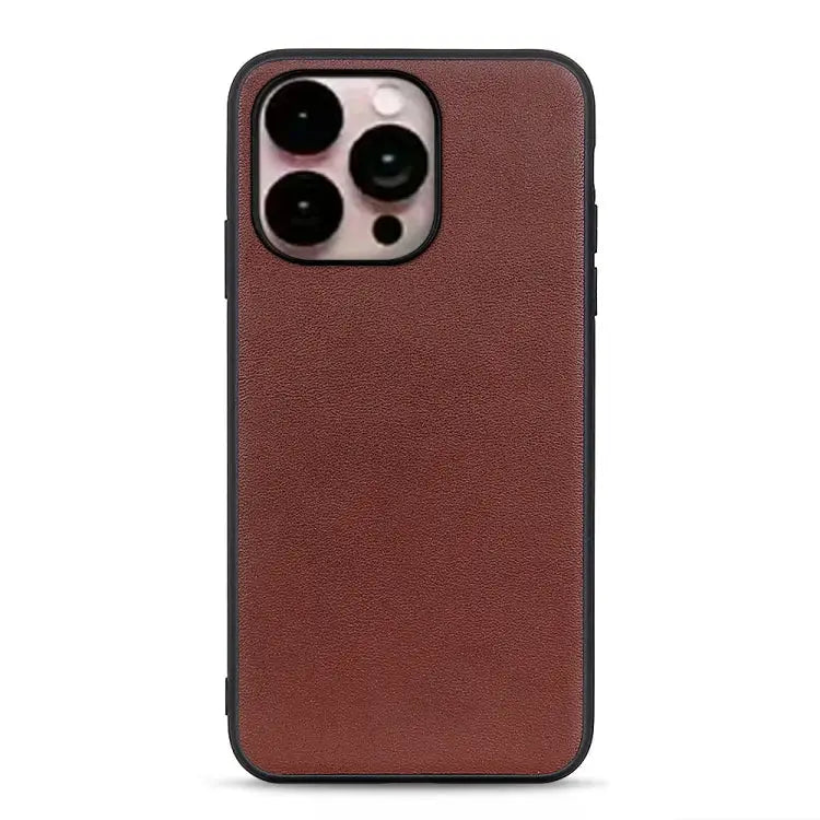 Lambskin Texture Genuine Leather Phone Case For iPhone 14 For iPhone 14 Plus For iPhone 14 Pro For iPhone 14 Pro Max