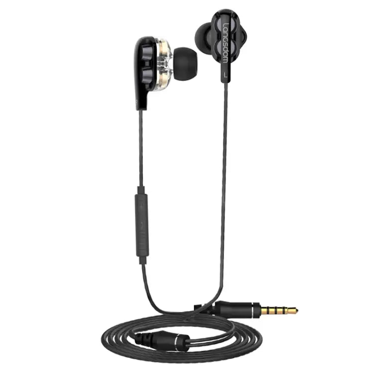 Langsdom Double Moving Coil with Wheat Headset - Black