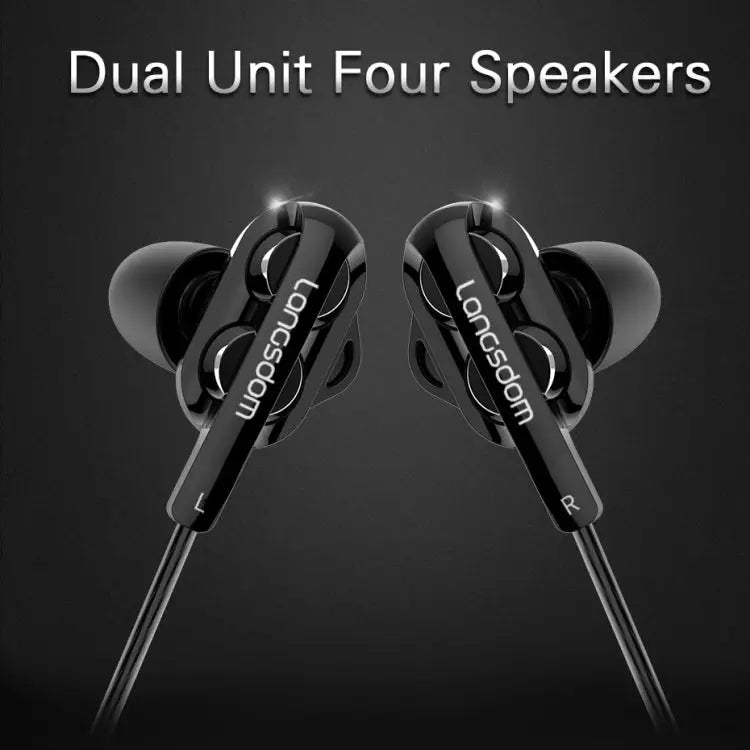 Langsdom Double Moving Coil with Wheat Headset - Black