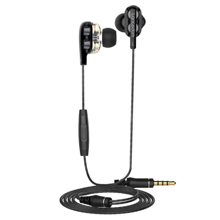 Langsdom Double Moving Coil with Wheat Headset - Black