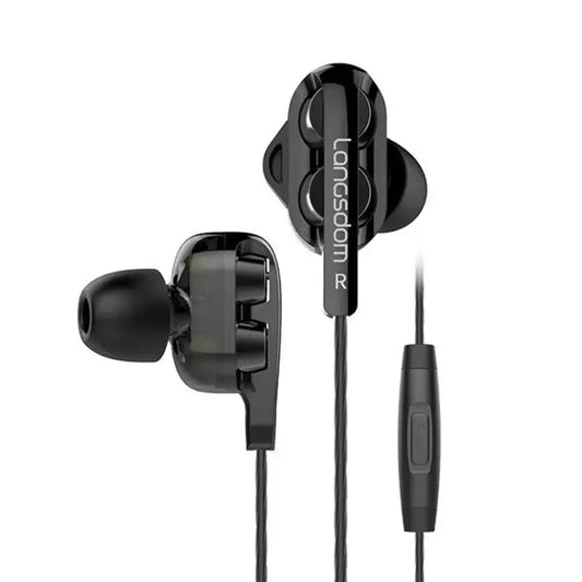 Langsdom Double Moving Coil with Wheat Headset - Black