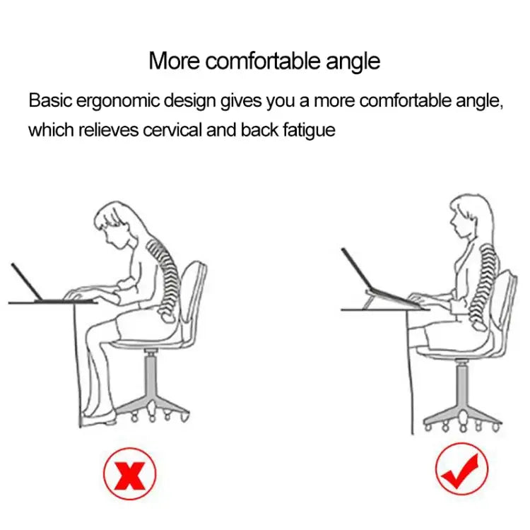 Laptop Height Extender Holder Stand Folding Portable Computer Heat Dissipation Bracket Size: 22.3x23.5x1.3cm